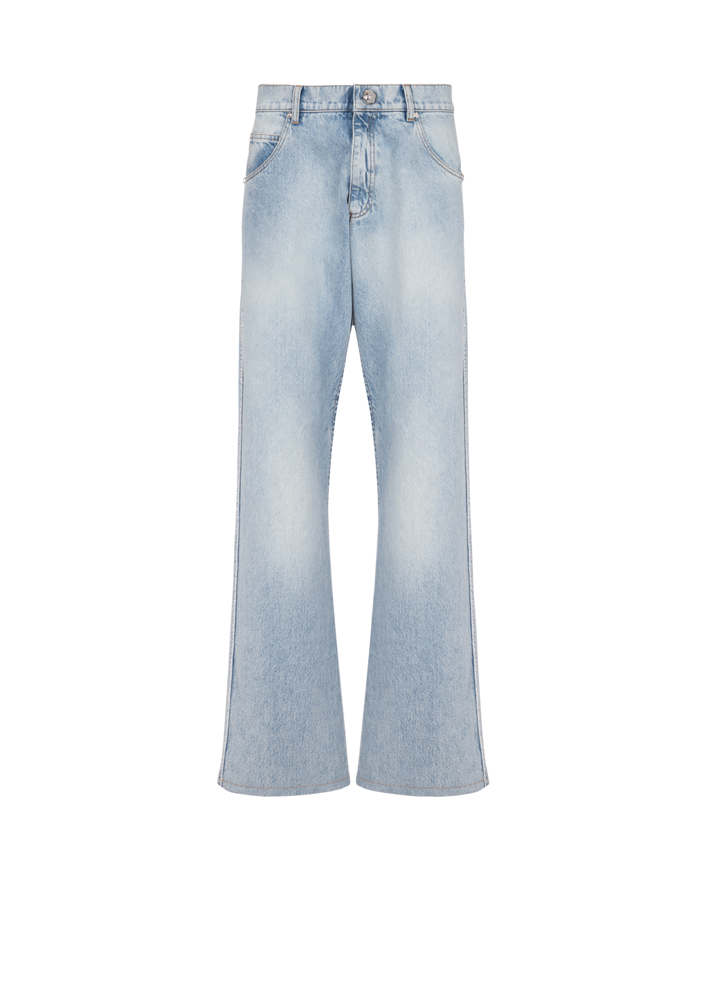 Cotton wide-leg jeans, blue, hi-res