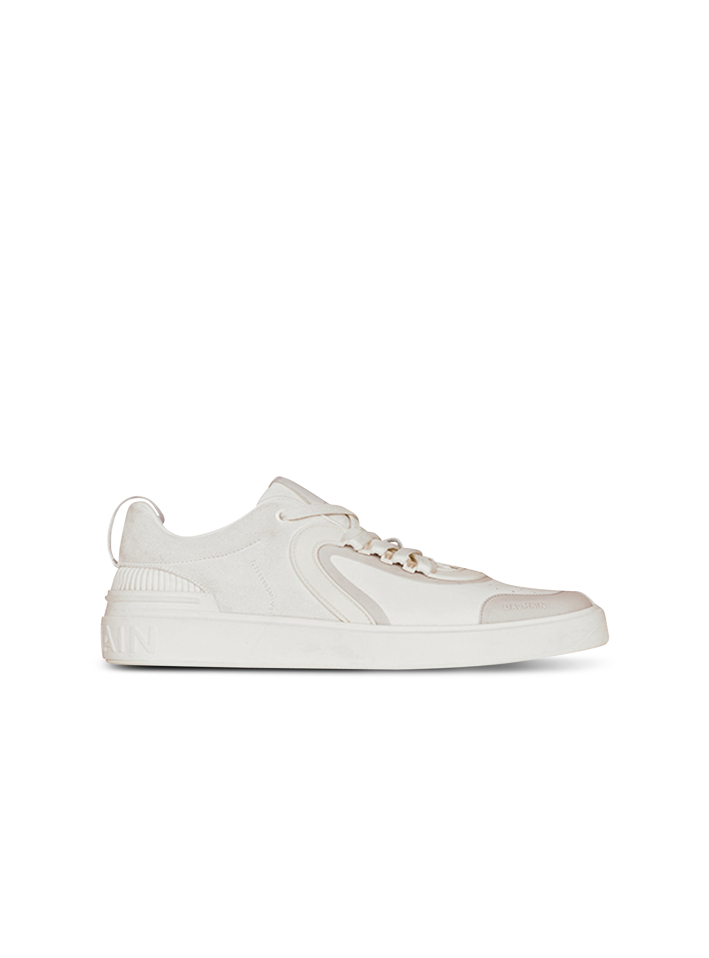 Leather and suede B-Skate sneakers, white