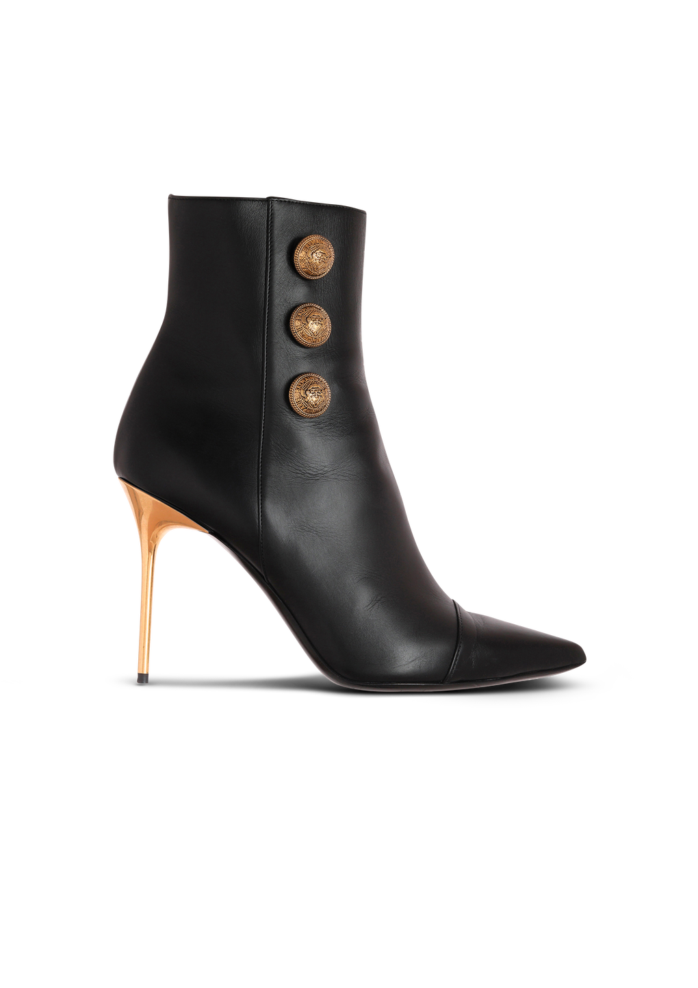 Leather Roni ankle boots, black, hi-res