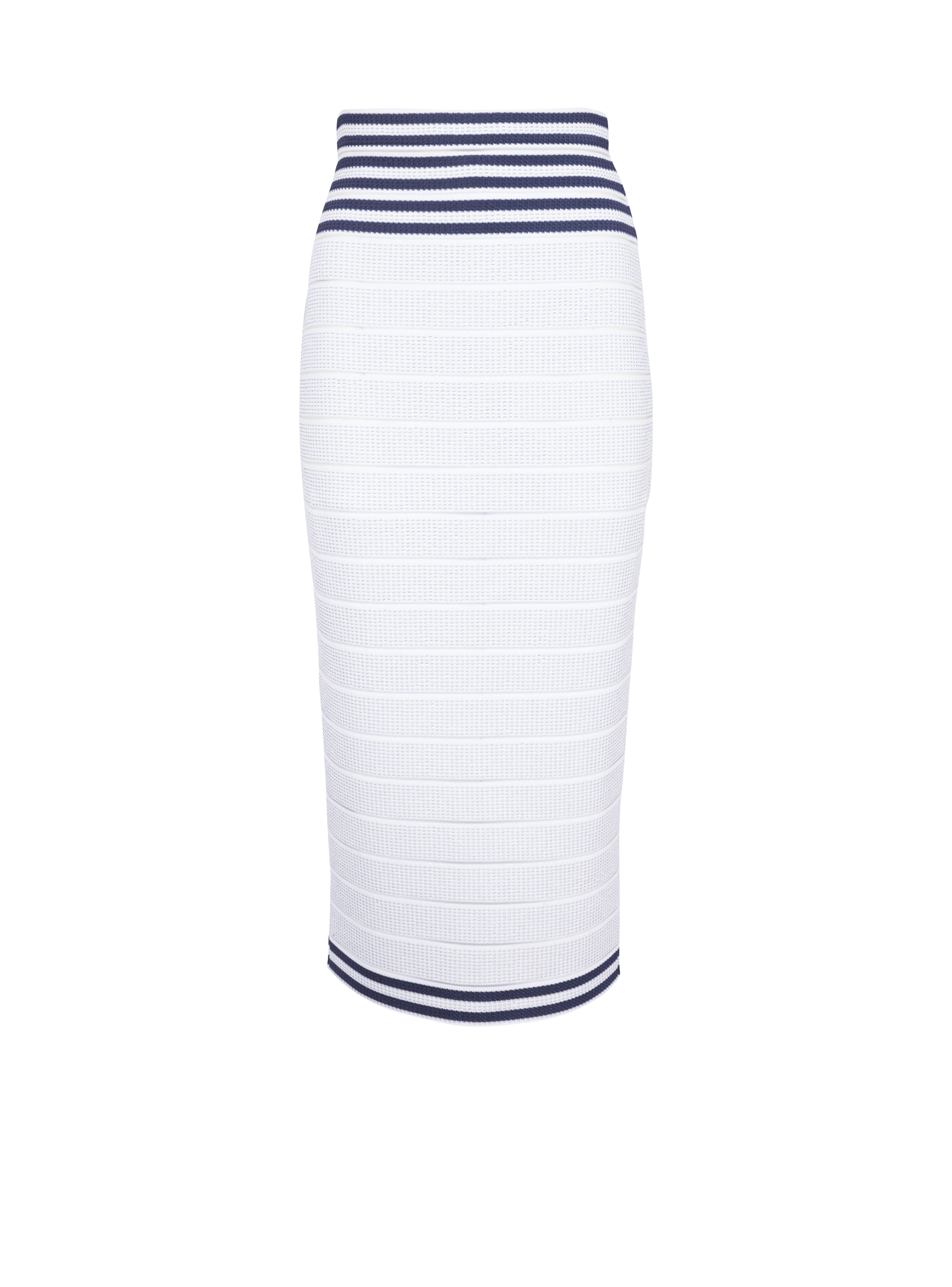 HIGH SUMMER CAPSULE - Mid-length knit skirt, white