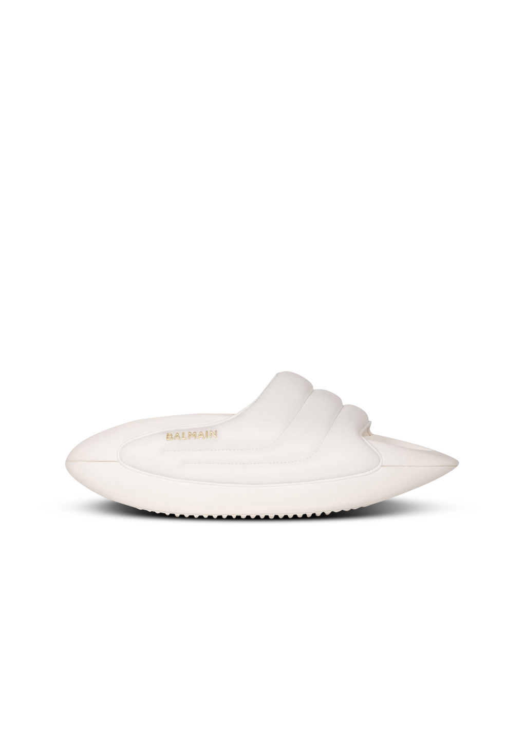 B-IT quilted leather mules, white, hi-res