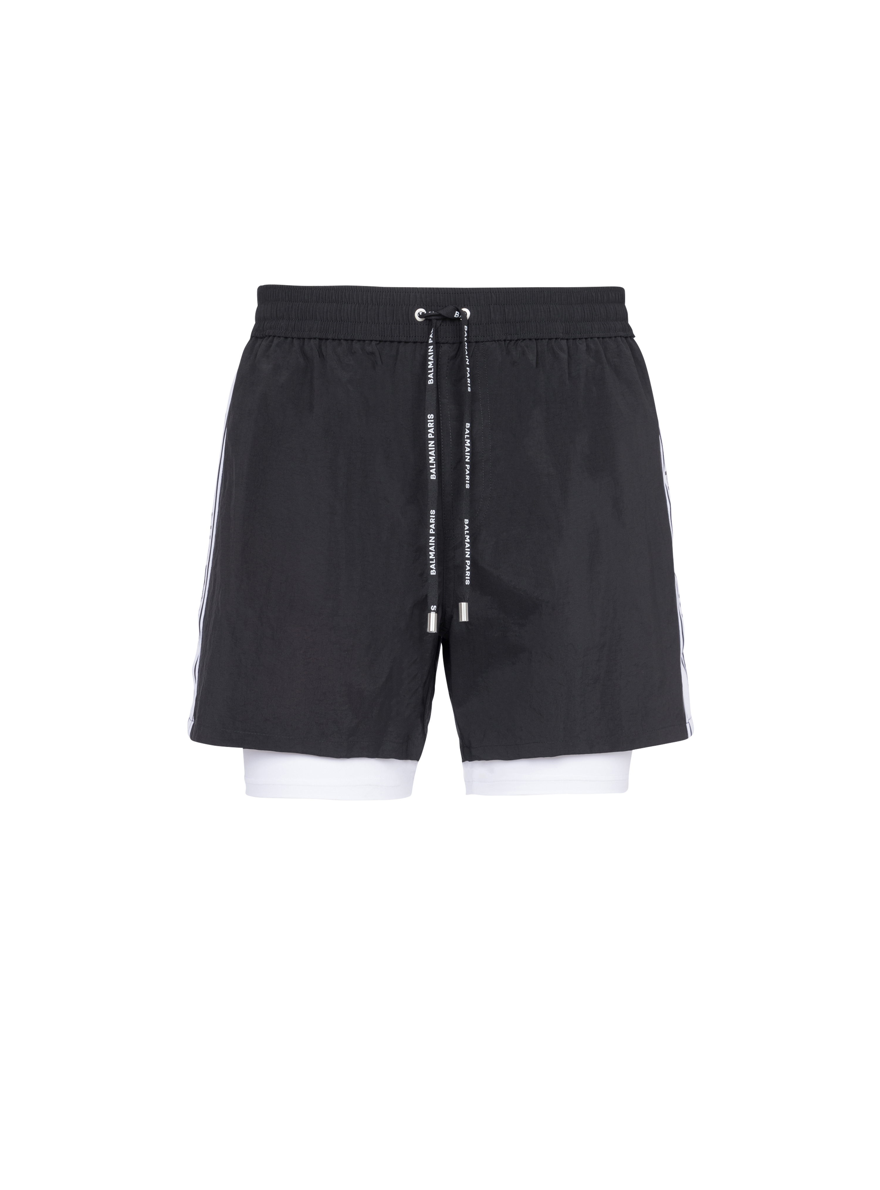 Balmain logo swim shorts, black